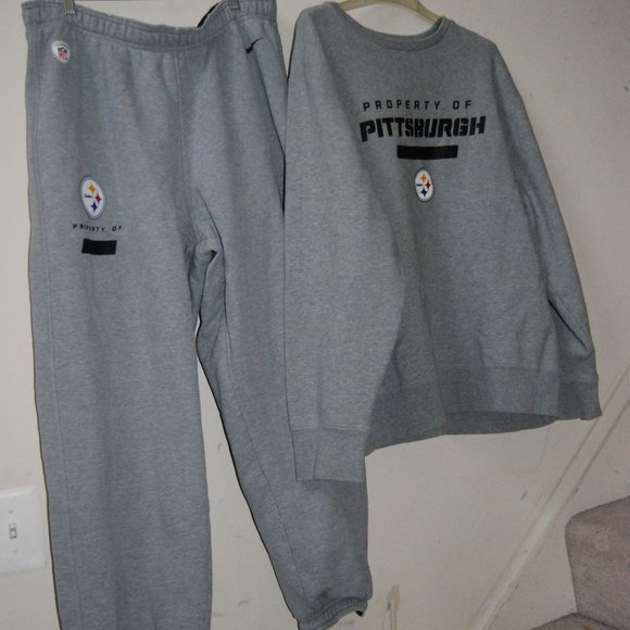 NIKE PITTSBURGH STEELERS SWEATSUIT SHIRT (66) + PANTS NFL TEAM ISSUED (SIZE 3XL) - Picture 2 of 16